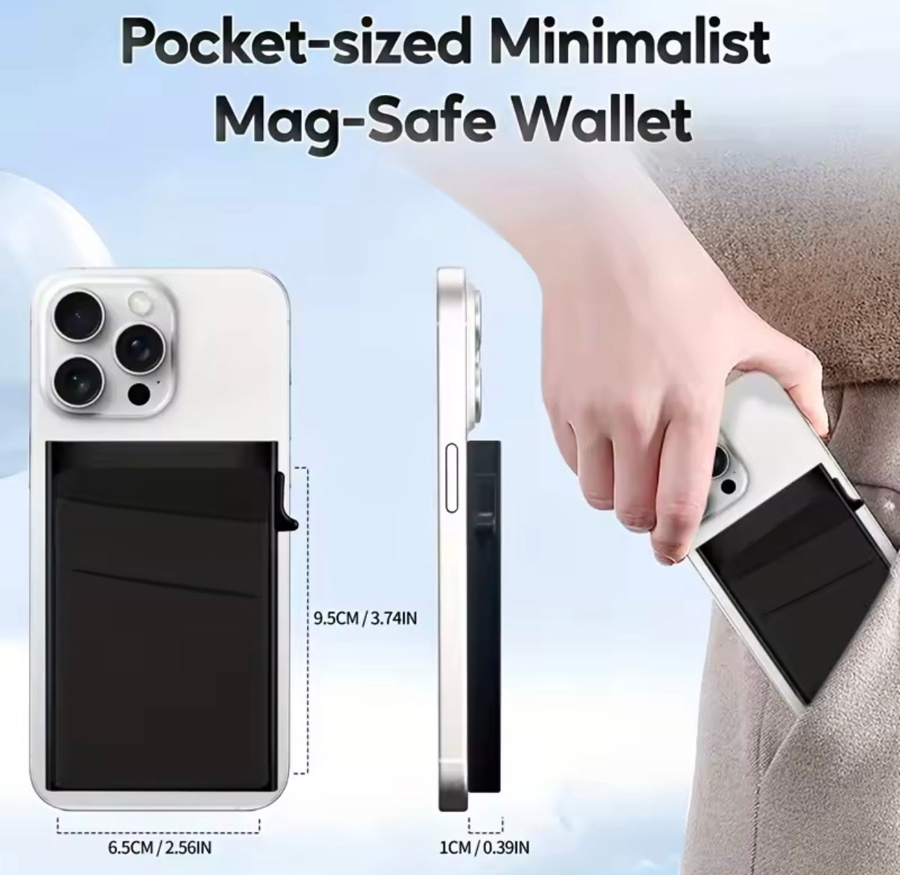 MagLock Pro – Aluminum Magnetic Card Wallet for iPhone