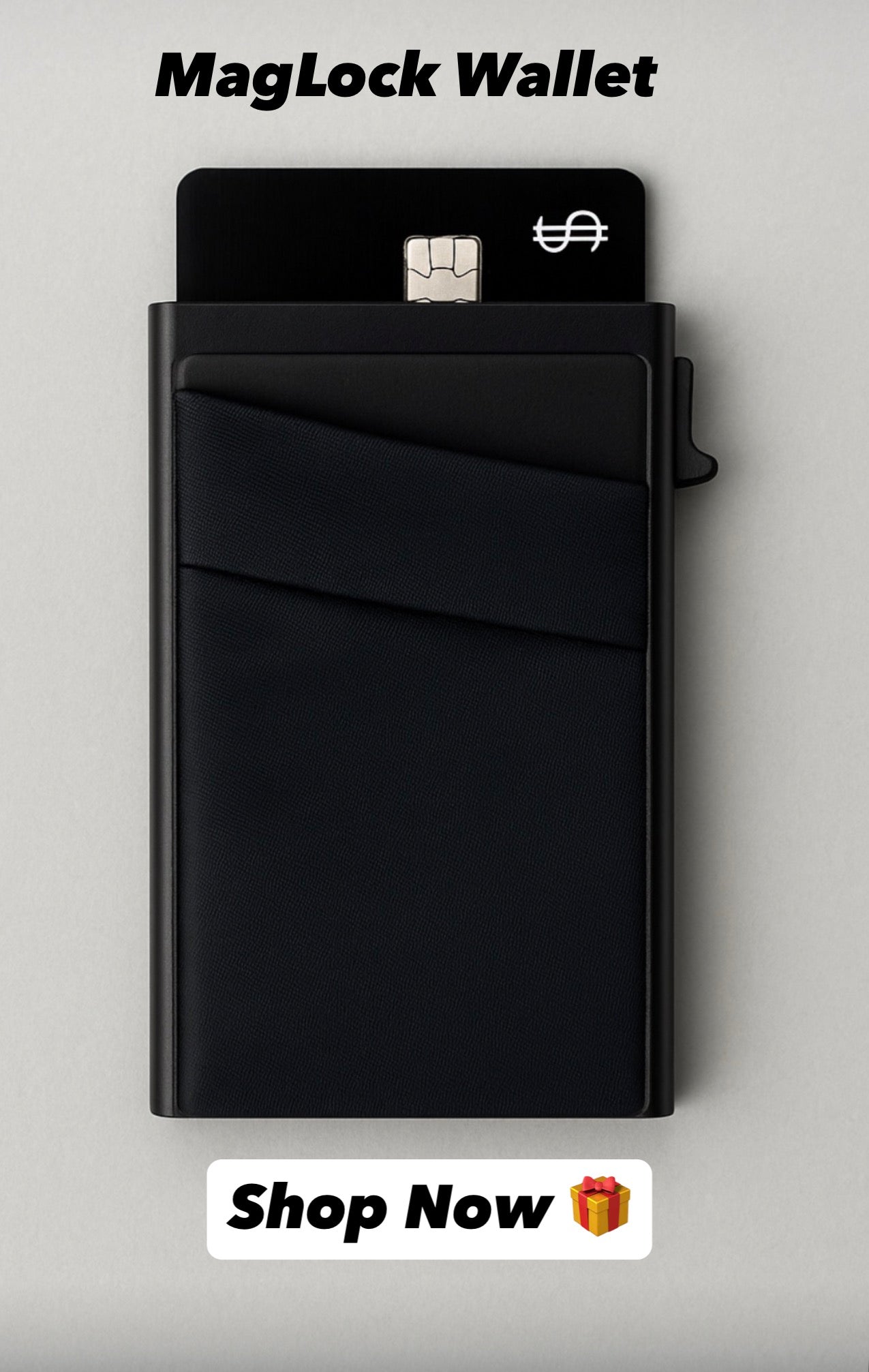 MagLock Pro – Aluminum Magnetic Card Wallet for iPhone